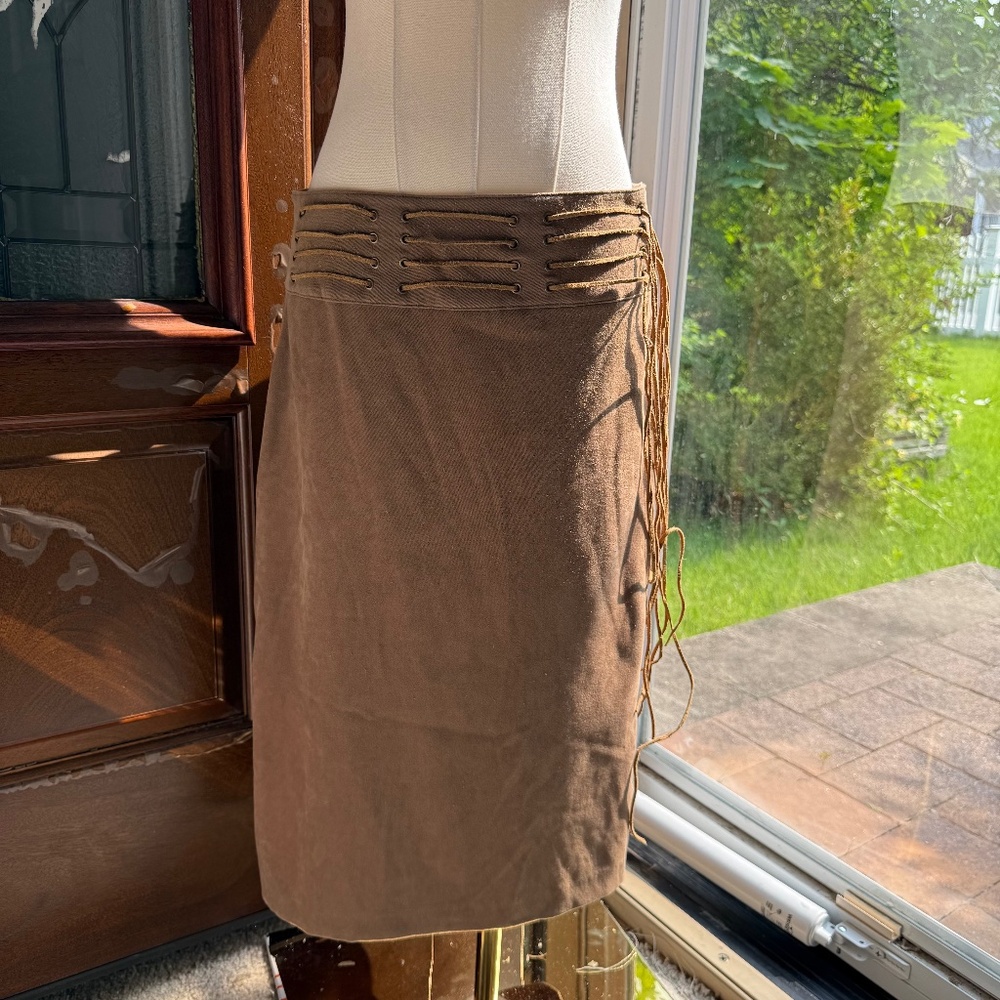 Suede Midi Skirt